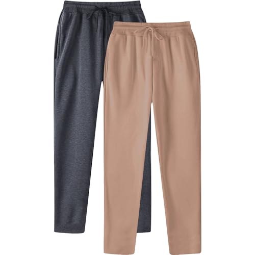 2er Pack Jogginghose Herren Damen Trainingshose Elastische Taille mit Kordelzug Sporthose Einfarbige Freizeithose Herrenhose Sweatpants Fitnesshose Straight Bein Sweathose Joggpants Loungewear von WOXIHUAN