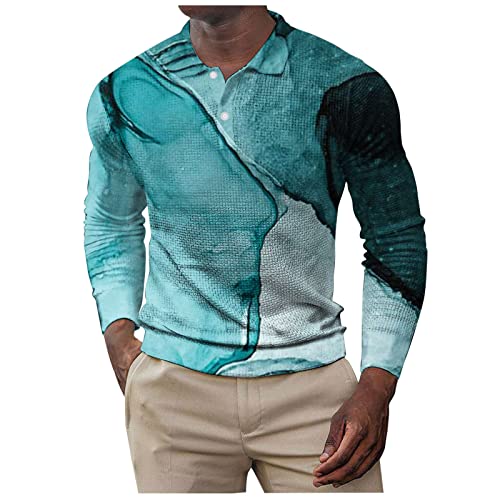 Atmungsaktiv Poloshirt Herren Hemden Langarm Slim Fit Polohemd Casual Langarmhemd T Shirts Männer Langarmshirts Herrenhemden T-Shirt Longsleeve Hemd Muskelshirts Poloshirt Oberteile von WOXIHUAN