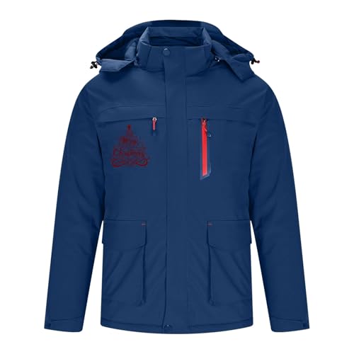Beheizbare Jacke Herren Damen, Warme Pufferjacke mit Kapuze Heizjacke mit 3 Heizstufen, USB Elektrische Beheizbare Kapuzenjacke Wasserdicht Wintermäntel Körperwärmer zum Outdoorarbeiten Skifahren von WOXIHUAN