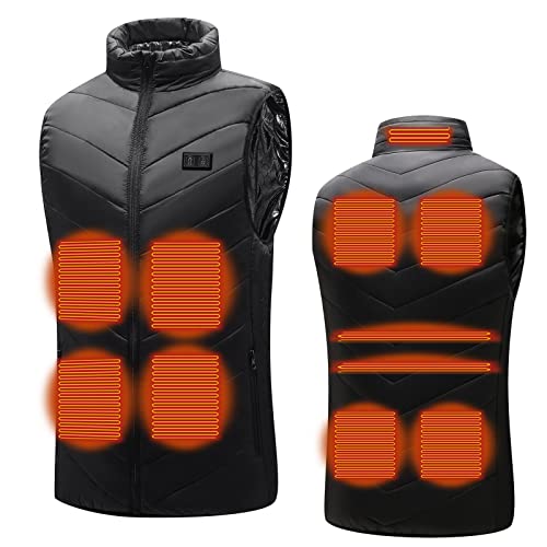 Beheizbare Weste für Herren Damen Sale mit 15 Heizzonen Beheizte Weste mit Doppelschalter Beheizbare Jacke Herren USB Elektrische Heizweste Körperwärmer Wintermäntel für Outdoor Motorrad Skifahren von WOXIHUAN