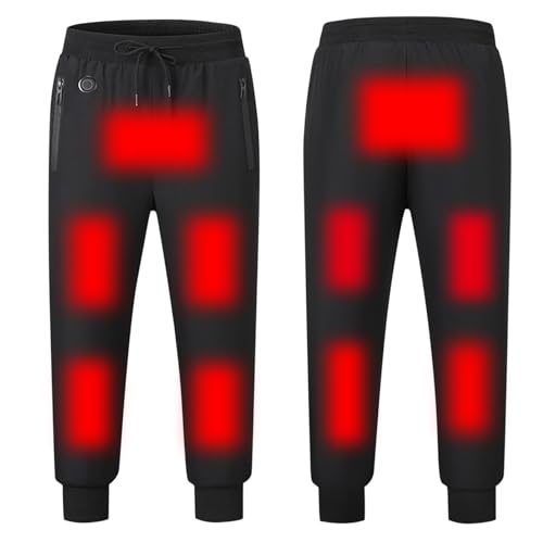 Beheizte Hose Herren, Beheizbare Hose mit 10 Heizzonen Heizhosen Waschbare USB-Aufladung Elektrische Thermo-Heizhose mit 3 Stufen Temperatu Heizhose Thermische Outdoorhose Trekkinghose Arbeit Hosen von WOXIHUAN