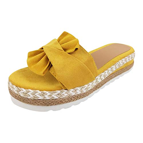 Damen Bowknot Slippers Sale Plateau Slipper Frauen Fisch Mund Sandals Dicke Sohle Sandalen Rutschfeste Sandal Atmungsaktiv Sandalette Strand Wandernsandalen Outdoor Freizeitschuhe Lässige Schuhe von WOXIHUAN