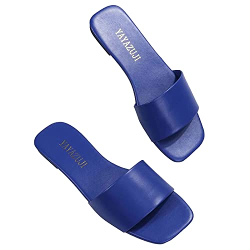 Damen Einreihige Slippers Sale Flache Hausschuhe Frauen Offene Zehe Sandals Rutschfeste Sandalette Atmungsaktiv Slipper Sommer Bequem Sandaletten Outdoor Freizeitschuhe Lässige Schuhe Leichte Sandal von WOXIHUAN