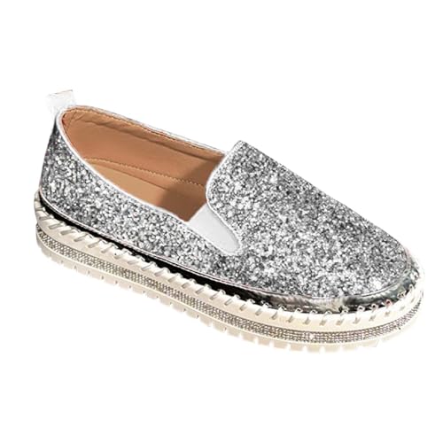 Glitzer Canvas Sneaker Damen Schuhe Slip On Sneakers Freizeitschuhe Atmungsaktive Loafers Halbschuhe Fitness Turnschuhe Plattform Air Leichte Outdoor Walking Schuhe Sommerschuhe Slipper Erbsenschuhe Glitzer Canvas Sneaker Damen Schuhe Slip On Sneakers Freizeitschuhe Atmungsaktive Loafers Halbschuhe Fitness Turnschuhe Plattform Air Leichte Outdoor Walking Schuhe Sommerschuhe Slipper Erbsenschuhe von WOXIHUAN