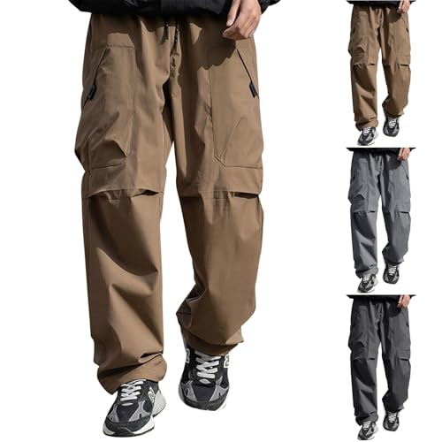 Herren Wanderhose, Wasserdicht Softshellhose Outdoorhose Winddicht Trekkinghose Herren Outdoor Hosen Robust Taktische Hose Atmungsaktiv Jogging Pants Straight Leg Arbeitshosen zum Outdoor-Aktivitäten von WOXIHUAN