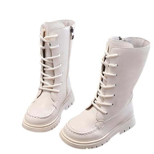 Kinder Stiefel Mädchen, Leder Boots Mädchen Mittelere Stiefel mit Seitlichem Reißverschluss Schnürstiefel Elegant Stiefeletten Dicke Sohle Rutschfest Schuhe Herbststiefel Winterstiefel für Schule Kinder Stiefel Mädchen, Leder Boots Mädchen Mittelere Stiefel mit Seitlichem Reißverschluss Schnürstiefel Elegant Stiefeletten Dicke Sohle Rutschfest Schuhe Herbststiefel Winterstiefel für Schule von WOXIHUAN