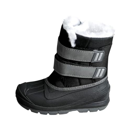 Kinder Winterstiefel mit Fleece Schneestiefel Jungen Mädchen Winter Warm Gefütterte Stiefelschuhe Wasserdichte Gummistiefel Kinder Regen Schneestiefel Rutschfest Schuhe Bequem Trekking Wanderstiefel von WOXIHUAN