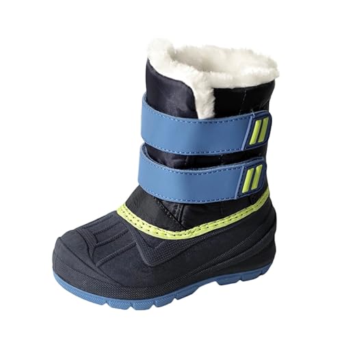 Kinder Winterstiefel mit Fleece Schneestiefel Jungen Mädchen Winter Warm Gefütterte Stiefelschuhe Wasserdichte Gummistiefel Kinder Regen Schneestiefel Rutschfest Schuhe Bequem Trekking Wanderstiefel von WOXIHUAN