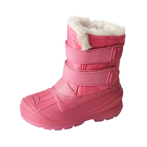 Kinder Winterstiefel mit Fleece Schneestiefel Jungen Mädchen Winter Warm Gefütterte Stiefelschuhe Wasserdichte Gummistiefel Kinder Regen Schneestiefel Rutschfest Schuhe Bequem Trekking Wanderstiefel von WOXIHUAN