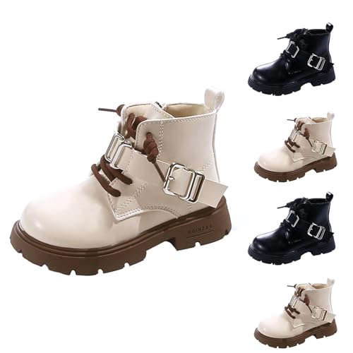 Mädchen Stiefel, Boots Mädchen PU Leder mit Schnalle und Seitlichem Reißverschluss Schnürstiefel für Kinder Süße Lolita Ankle Boots Profilsohle Stiefeletten Dicke Sohle Rutschfest Schuhe Elegant Mädchen Stiefel, Boots Mädchen PU Leder mit Schnalle und Seitlichem Reißverschluss Schnürstiefel für Kinder Süße Lolita Ankle Boots Profilsohle Stiefeletten Dicke Sohle Rutschfest Schuhe Elegant von WOXIHUAN