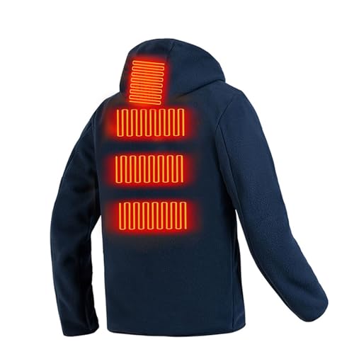 Neu Beheizbarer Hoodie Herren Damen Sale, Beheizbare Pullover mit 7 Heizzonen, 3 Einstellbar Temperatur Elektrischer Beheizte Jacke USB Elektrischer Beheizbare Sweatshirt Winddicht Winter Körperwärmer von WOXIHUAN