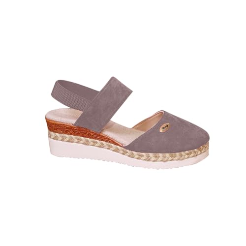 Sandaletten Damen mit Keilabsatz Sandals Damen Wedge Outdoor Plateau Sandalen mit Geschlossene Sandalette Slingback Keilsandalen Offene Zehen Plattform Sommerschuhe Rutschfeste Freizeitschuhe von WOXIHUAN