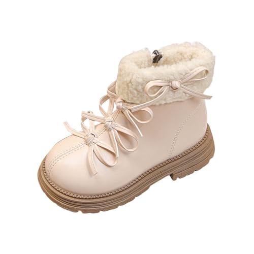 Stiefel Kinder Mädchen Süße Lolita Ankle Boots Mädchen Warm Gefüttert Winterstiefel PU Leder Stiefeletten mit Fliege Schuhe Seitlichem Reißverschluss Stiefel Profilsohle Stiefeletten Rutschfest Schuhe Stiefel Kinder Mädchen Süße Lolita Ankle Boots Mädchen Warm Gefüttert Winterstiefel PU Leder Stiefeletten mit Fliege Schuhe Seitlichem Reißverschluss Stiefel Profilsohle Stiefeletten Rutschfest Schuhe von WOXIHUAN