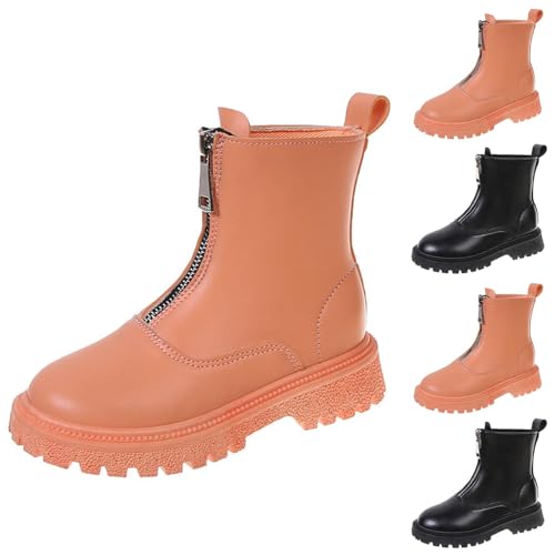 Stiefel Mädchen, PU Leder Boots Mädchen mit Reißverschluss Stiefeletten Wasserdichte Stiefelette, Profilsohle Stiefelschuhe Dicke Sohle Rutschfest Schuhe Herbststiefel Winterstiefel für Party Schule Stiefel Mädchen, PU Leder Boots Mädchen mit Reißverschluss Stiefeletten Wasserdichte Stiefelette, Profilsohle Stiefelschuhe Dicke Sohle Rutschfest Schuhe Herbststiefel Winterstiefel für Party Schule von WOXIHUAN