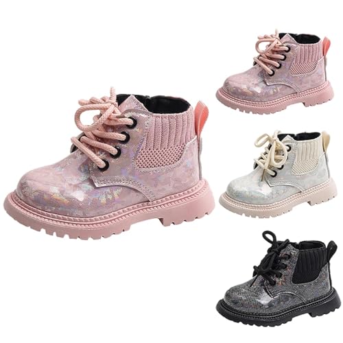 Stiefel Mädchen, Süß Stiefeletten Mädchen mit Seitlichem Reißverschluss Schnürstiefel Leder Reitstiefel Dicke Sohle Rutschfest Schuhe Bequeme Stiefelschuhe Herbststiefel Winterstiefel für Kinder Stiefel Mädchen, Süß Stiefeletten Mädchen mit Seitlichem Reißverschluss Schnürstiefel Leder Reitstiefel Dicke Sohle Rutschfest Schuhe Bequeme Stiefelschuhe Herbststiefel Winterstiefel für Kinder von WOXIHUAN