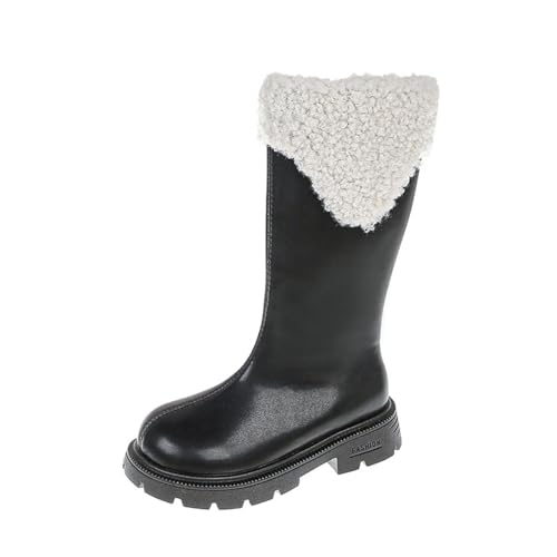 Stiefel Mädchen Mittelere Stiefel, Warm Gefüttert Boots Mädchen mit Seitlichem Reißverschluss Winterstiefel PU-Leder Stiefeletten Wasserdichte Reitstiefel Profilsohle Rutschfest Schuhe für Schule Stiefel Mädchen Mittelere Stiefel, Warm Gefüttert Boots Mädchen mit Seitlichem Reißverschluss Winterstiefel PU-Leder Stiefeletten Wasserdichte Reitstiefel Profilsohle Rutschfest Schuhe für Schule von WOXIHUAN