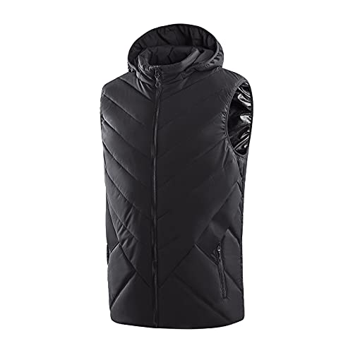 WOXIHUAN Beheizbare Jacke Herren Beheizbare Weste Damen mit Kapuze Winter Heizweste Beheizte Weste Outdoor Elektrische Winterjacke Waschbar Beheizbare Winterweste für Skifahren Motorrad von WOXIHUAN