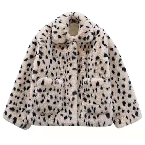 Winterjacke Damen Leopard Pelzmantel mit Reißverschluss Kunstpelz Mantel Revers Plüschjacke Wintermantel Einfarbig Pelzjacke mit Taschen Kunstpelz Jacke Teddyfell Kuschelmantel Modisch Kuscheljacke Winterjacke Damen Leopard Pelzmantel mit Reißverschluss Kunstpelz Mantel Revers Plüschjacke Wintermantel Einfarbig Pelzjacke mit Taschen Kunstpelz Jacke Teddyfell Kuschelmantel Modisch Kuscheljacke von WOXIHUAN