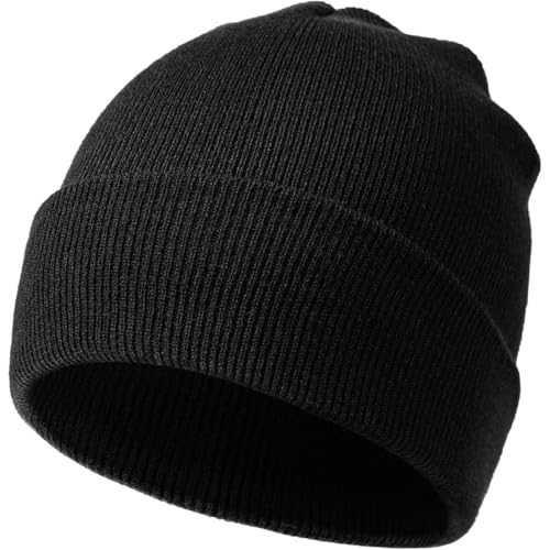 WOXJENA Wintermütze Herren Damen，Strickmütze，Winter Erwachsener Unisex Beanie，Beanie Polyester Mütze，Modern Weich Elastisch Haube aus atmungsaktivem von WOXJENA