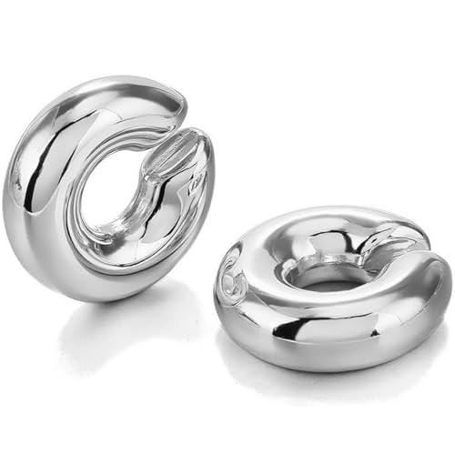 WOZNU Ohr Manschette Ohrringe CZ Non-Piercing Fake Helix Knorpel Manschette Ohrringe Conch Manschetten Ohrringe für Frauen, Silber von WOZNU