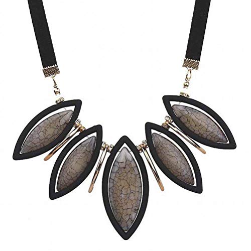 Gebrochene Pferdeauge Harz Halskette Böhmische Persönlichkeit Halskette, WOZUIMEI, grau, 21-50 cm Gebrochene Pferdeauge Harz Halskette Böhmische Persönlichkeit Halskette, WOZUIMEI, grau, 21-50 cm von WOZUIMEI