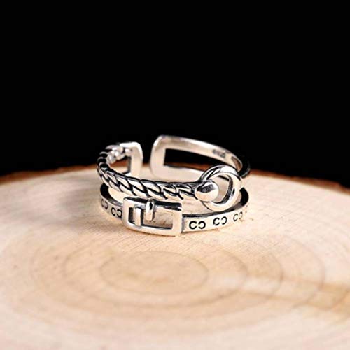 WOZUIMEI Chinesischer Ringschmuck Modetrendschmuck S925 Sterling Silber Ringschmuck Frauen Literarischer Stil Persönlichkeit Antiker Frauen RingöffnungsringWie gezeigt WOZUIMEI Chinesischer Ringschmuck Modetrendschmuck S925 Sterling Silber Ringschmuck Frauen Literarischer Stil Persönlichkeit Antiker Frauen RingöffnungsringWie gezeigt von WOZUIMEI