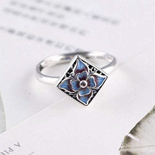 WOZUIMEI Chinesischer Ringschmuck S925 Intime Silber Vintage Hohl Cloisonne Silber Ring Weibliche Emaillierung Diamant Silber Ringemaillieren WOZUIMEI Chinesischer Ringschmuck S925 Intime Silber Vintage Hohl Cloisonne Silber Ring Weibliche Emaillierung Diamant Silber Ringemaillieren von WOZUIMEI