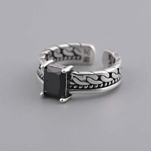 WOZUIMEI Chinesischer Ringschmuck S925 Sterling Silber Ring Retro Gewebtes Muster Verstellbarer Spaltring Weibliche Mode Thai Silber SchmuckringRing WOZUIMEI Chinesischer Ringschmuck S925 Sterling Silber Ring Retro Gewebtes Muster Verstellbarer Spaltring Weibliche Mode Thai Silber SchmuckringRing von WOZUIMEI