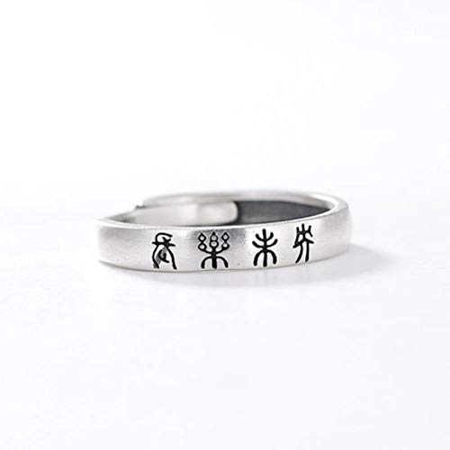 WOZUIMEI Chinesischer Stil Ring Schmuck S925 Reinen Silber Ring Retro Matt Changle Weiyang Einfache Literarische Übereinstimmung Alle Persönlichkeit Offenen Weiblichen RingEinstellbare Öffnung WOZUIMEI Chinesischer Stil Ring Schmuck S925 Reinen Silber Ring Retro Matt Changle Weiyang Einfache Literarische Übereinstimmung Alle Persönlichkeit Offenen Weiblichen RingEinstellbare Öffnung von WOZUIMEI