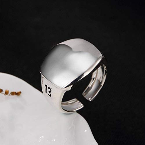 WOZUIMEI Chinesischer Stil Ring Schmuck S925 Reines koreanisches Silber Ring Einfacher Polierter Ring 1314 Paar Männlich und Weiblich Offener Ring Einstellbare Öffnung WOZUIMEI Chinesischer Stil Ring Schmuck S925 Reines koreanisches Silber Ring Einfacher Polierter Ring 1314 Paar Männlich und Weiblich Offener Ring Einstellbare Öffnung von WOZUIMEI