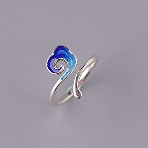 WOZUIMEI Chinesischer Stil Ring Schmuck S925 Sterling Silber Ring Emaille Handwerk Schmuck Ring Literarischen Stil Weiblich Verstellbarer Geteilter Xiangyun Ruyi RingEinstellbare Öffnung WOZUIMEI Chinesischer Stil Ring Schmuck S925 Sterling Silber Ring Emaille Handwerk Schmuck Ring Literarischen Stil Weiblich Verstellbarer Geteilter Xiangyun Ruyi RingEinstellbare Öffnung von WOZUIMEI