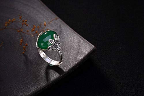 WOZUIMEI Chinesischer Stil Ring Schmuck S990 Reines Silber Ring Lotus Persönlichkeit Retro Ethnischen Stil Öffnen Ring Reines Silber Schmuck Weiblicher Öffnungsring, Silber WOZUIMEI Chinesischer Stil Ring Schmuck S990 Reines Silber Ring Lotus Persönlichkeit Retro Ethnischen Stil Öffnen Ring Reines Silber Schmuck Weiblicher Öffnungsring, Silber von WOZUIMEI