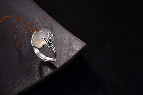 WOZUIMEI Chinesischer Stil Ring Schmuck S990 Reines Silber Ring Lotus Persönlichkeit Retro Ethnischen Stil Öffnen Ring Reines Silber Schmuck Weiblicher Öffnungsring, Silber WOZUIMEI Chinesischer Stil Ring Schmuck S990 Reines Silber Ring Lotus Persönlichkeit Retro Ethnischen Stil Öffnen Ring Reines Silber Schmuck Weiblicher Öffnungsring, Silber von WOZUIMEI