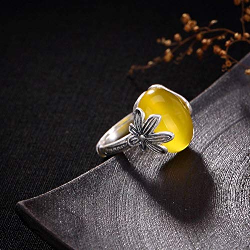 WOZUIMEI Chinesischer Stil Ring Schmuck S990 Reines Silber Ring Lotus Persönlichkeit Retro Ethnischen Stil Öffnen Ring Reines Silber Schmuck Weiblicher Öffnungsring, Silber WOZUIMEI Chinesischer Stil Ring Schmuck S990 Reines Silber Ring Lotus Persönlichkeit Retro Ethnischen Stil Öffnen Ring Reines Silber Schmuck Weiblicher Öffnungsring, Silber von WOZUIMEI