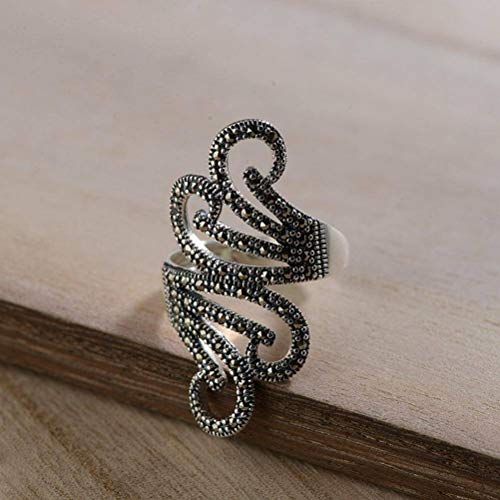 WOZUIMEI Chinesischer Stil Ring Schmuck Thai Silber Ring S925 Sterling Silber Ring Retro-Prozess Mode Weibliche Verstellbare Mittelfinger Zeigefinger RingEinstellbare Öffnung WOZUIMEI Chinesischer Stil Ring Schmuck Thai Silber Ring S925 Sterling Silber Ring Retro-Prozess Mode Weibliche Verstellbare Mittelfinger Zeigefinger RingEinstellbare Öffnung von WOZUIMEI