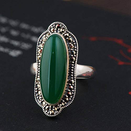 WOZUIMEI Chinesischer Stil Ringschmuck Achat Verstellbarer Spaltring S925 Sterling Silber Ring Antike Weibliche Mode Geschenk Thai SilberAchat WOZUIMEI Chinesischer Stil Ringschmuck Achat Verstellbarer Spaltring S925 Sterling Silber Ring Antike Weibliche Mode Geschenk Thai SilberAchat von WOZUIMEI