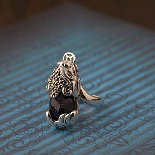 WOZUIMEI Chinesischer Stil Ringschmuck S925 Sterling Silber Ring Markasit Mythical Beast Ring Antike Frau Einstellbare Geteilte Thai SilberWie gezeigt, s WOZUIMEI Chinesischer Stil Ringschmuck S925 Sterling Silber Ring Markasit Mythical Beast Ring Antike Frau Einstellbare Geteilte Thai SilberWie gezeigt, s von WOZUIMEI