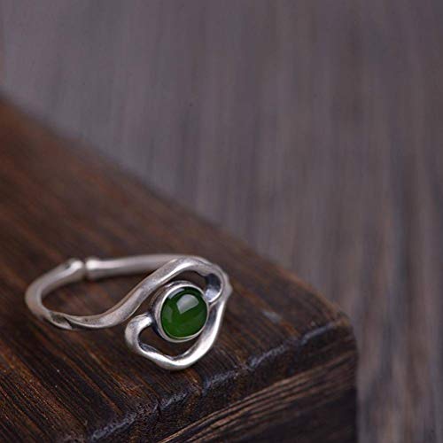WOZUIMEI Chinesischer Stil Ringschmuck S925 Sterling Silber Ring Vintage Craft Weibliche Inlay Südrot Achat Jasper Auspicious Ruyi Ring Thai SilberJaspis WOZUIMEI Chinesischer Stil Ringschmuck S925 Sterling Silber Ring Vintage Craft Weibliche Inlay Südrot Achat Jasper Auspicious Ruyi Ring Thai SilberJaspis von WOZUIMEI