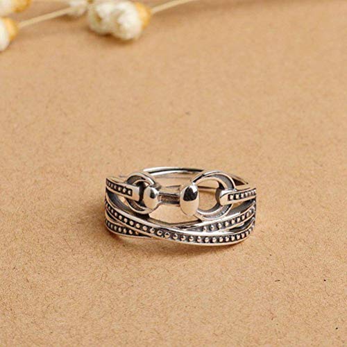 WOZUIMEI Chinesischer Stil Ringschmuck S925 Sterling Silber Ring Vintage Thai Silber Ring Weibliche Mode Hohlmuster Verstellbarer SpaltringEinstellbare Öffnung WOZUIMEI Chinesischer Stil Ringschmuck S925 Sterling Silber Ring Vintage Thai Silber Ring Weibliche Mode Hohlmuster Verstellbarer SpaltringEinstellbare Öffnung von WOZUIMEI