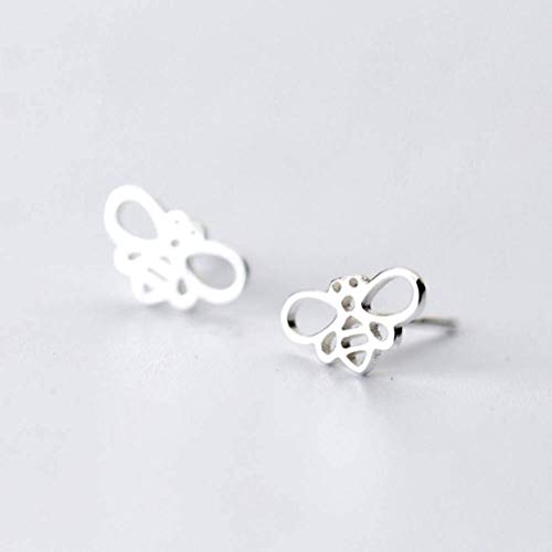 WOZUIMEI Ohrring Ohrstecker Ohrstecker Ohrstecker Biene und Fuchs S925 Silber Ohr Nagel Weiblich Han Xiaoqing Hohlen Kleine Biene Ohrringe Niedlichen Tier Ohr Schmuck Weiblich für Frauen, 925er SI von WOZUIMEI