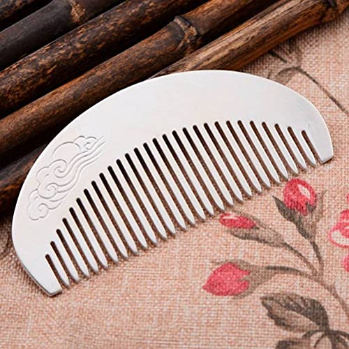 WOZUIMEI Retro Kamm im Chinesischen Stil Silberkamm 999 Kamm aus Sterlingsilber Handgefertigter Haarkamm Kamm aus Sterlingsilber Kamm Gesundheitspflege Clearance Schmuck Schneeflocke Silber Kamm Krat von WOZUIMEI