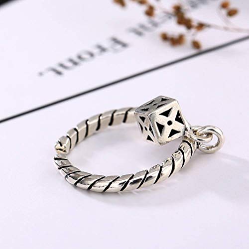 WOZUIMEI Ring im chinesischen Stil Schmuck S925 Reines Silber Japanisch und Koreanisch Geflochten Quadratisch Koreanische Mode Persönlichkeit Übereinstimmen Alle Weiblichen Offenen Ring Silber Öffnung WOZUIMEI Ring im chinesischen Stil Schmuck S925 Reines Silber Japanisch und Koreanisch Geflochten Quadratisch Koreanische Mode Persönlichkeit Übereinstimmen Alle Weiblichen Offenen Ring Silber Öffnung von WOZUIMEI