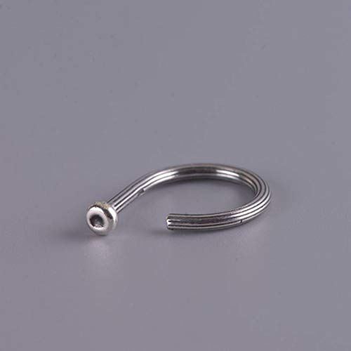 WOZUIMEI Ringschmuck im Chinesischen Stil S925 Sterling Silber Ring Retro Feminine Literarische Stil Nagelform Verstellbarer Spaltring Thai Silber RingEinstellbare Öffnung von WOZUIMEI