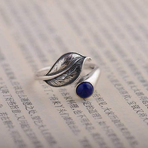 WOZUIMEI Ringschmuck im Chinesischen Stil S925 Sterling Silber Ring Weiblich Verstellbarer Geteilter Thai-Silber Eingelegter Lapislazuli Südroter AchatringLapislazuli WOZUIMEI Ringschmuck im Chinesischen Stil S925 Sterling Silber Ring Weiblich Verstellbarer Geteilter Thai-Silber Eingelegter Lapislazuli Südroter AchatringLapislazuli von WOZUIMEI