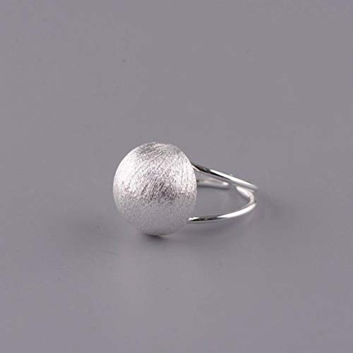 WOZUIMEI Ringschmuck im Chinesischen Stil S925 Sterlingsilberring Damenmode Brushed Spherical Verstellbarer Spaltring Temperament- und KunststilringEinstellbare Öffnung WOZUIMEI Ringschmuck im Chinesischen Stil S925 Sterlingsilberring Damenmode Brushed Spherical Verstellbarer Spaltring Temperament- und KunststilringEinstellbare Öffnung von WOZUIMEI