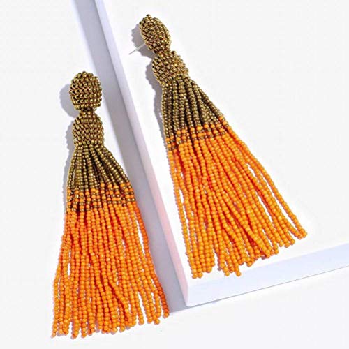 Zubehör Mode Weiblich Übertrieben Persönlichkeit Mizhu Quaste Ohrringe Große Ohrringe, WOZUIMEI, Orange, 1,4 x 11 cm Zubehör Mode Weiblich Übertrieben Persönlichkeit Mizhu Quaste Ohrringe Große Ohrringe, WOZUIMEI, Orange, 1,4 x 11 cm von WOZUIMEI