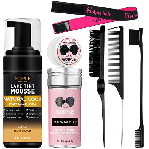 100 ml Spitze Tönung Schaum Spitze Tönung Schaum für Frauen Perücken Spitze Perücken (Hellbraun) von WOZUTUNT
