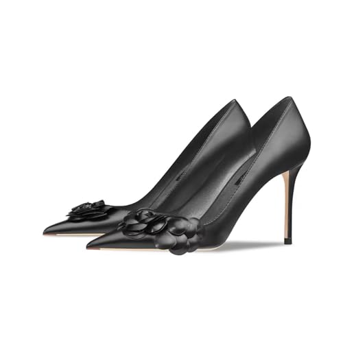 WOkismD 10CM Damen Geschlossene Spitze Spitze Pumps Stiletto High Heels Hochzeit Party Kleid Schuhe,Schwarz,35 EU WOkismD 10CM Damen Geschlossene Spitze Spitze Pumps Stiletto High Heels Hochzeit Party Kleid Schuhe,Schwarz,35 EU von WOkismD