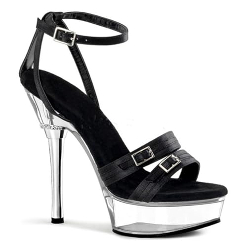 WOkismD 15CM Herren Damen Riemchen Heels Stiletto High Heel Kleid Pumpsandalen,Schwarz,43 EU WOkismD 15CM Herren Damen Riemchen Heels Stiletto High Heel Kleid Pumpsandalen,Schwarz,43 EU von WOkismD
