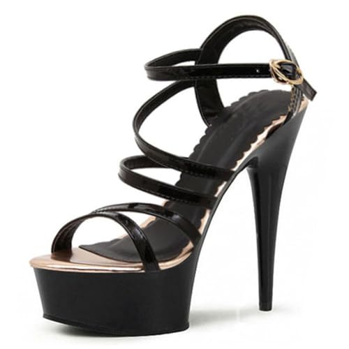 WOkismD Damen Plattform Stiletto Heels Schuhe Peeptoe Pumps 6 Zoll Absätze für Kleid Hochzeit Party,Schwarz,41 EU WOkismD Damen Plattform Stiletto Heels Schuhe Peeptoe Pumps 6 Zoll Absätze für Kleid Hochzeit Party,Schwarz,41 EU von WOkismD